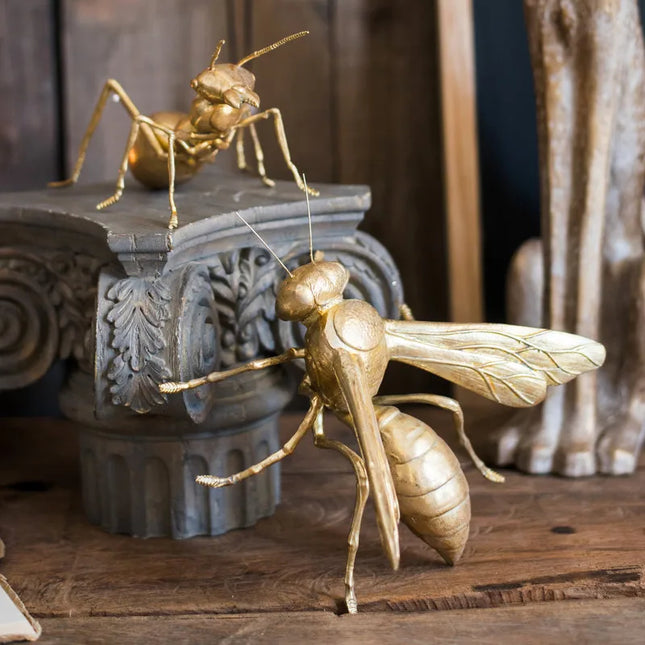 Resin Handicraft Golden Insect Bees Mantis Ant Artificial Sculpture Decorative Figurines Home Decoration Accessories resin-handicraft-golden-insect-bees-mantis-ant-artificial-sculpture-decorative-figurines-home-decoration-accessories