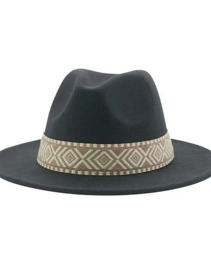 Versatile Unisex Panama Cowboy Hat - Wide Brim Fedora in Classic Camel, Black, and White Felt Options