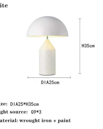 Sophisticated Nordic Mushroom LED Lamp with Gold Accents - Modern Illumination for Home and Office