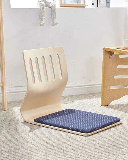 Japanese Minimalist Legless Floor Chair with Elegant Wooden Design - Ideal for Cozy Spaces