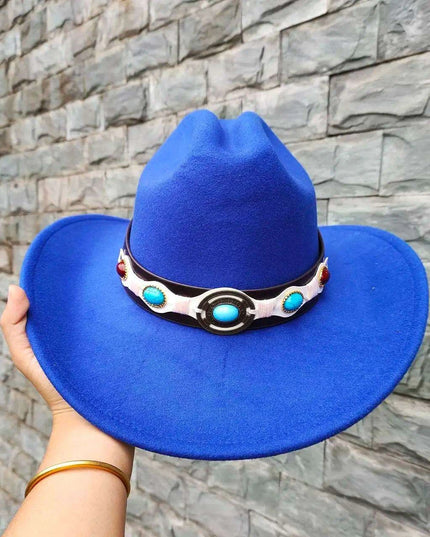 Classic Waterproof Cowboy Hat with Unique Cowhead Detail - Trendy Straw Sun Protection Accessory