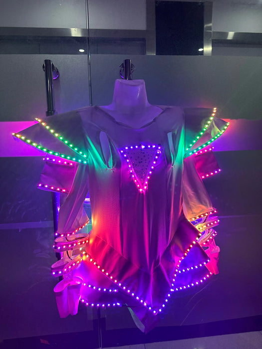 Dazzling LED Nightclub Rhinestone Jumpsuit for Women