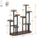 11-Pot Wooden Plant Stand Shelf - Vertical Space Maximizing Flower Organizer