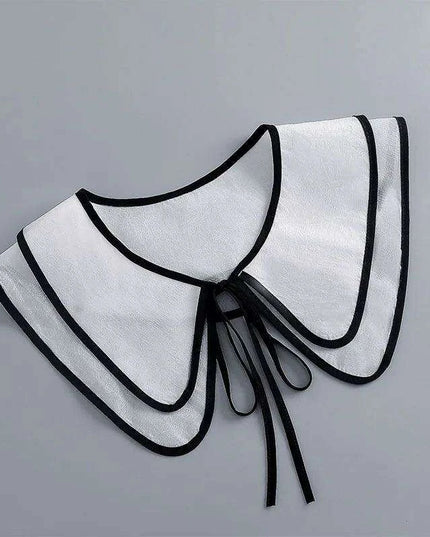 Embroidered Lace Detachable Collar for Women - Elegant White Shawl Accessory