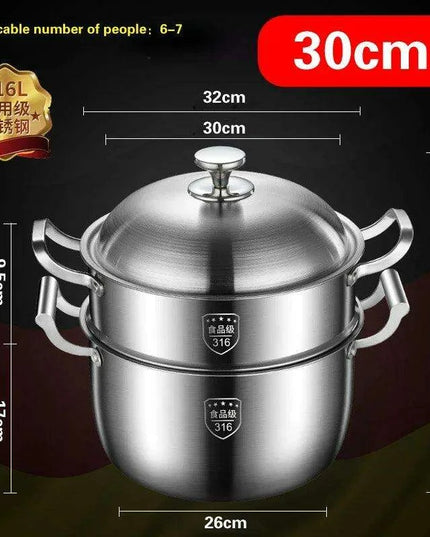 Large Capacity Heavy-Duty 316 Stainless Steel Congee Cooker - Elevate Your Culinary Skills