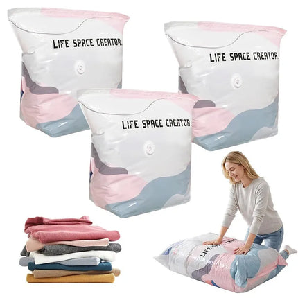 Shop1103977125 Large Capacity No-Pump Vacuum Storage Bags for Clothes