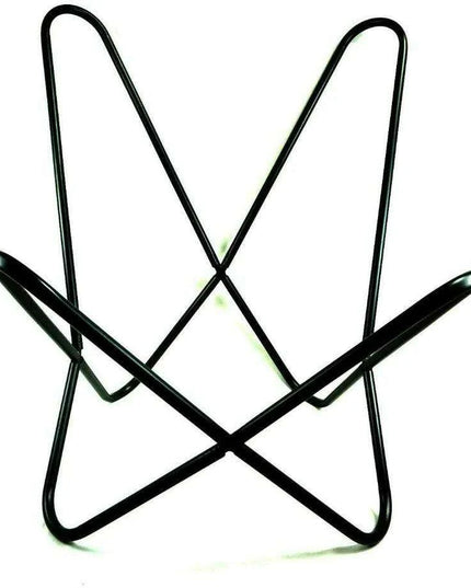 Vintage Elegance Cowhide Leather Folding Butterfly Chair