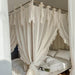 Elegant Sheer Linen Canopy Bed Drapes with Complete Mosquito Net Set