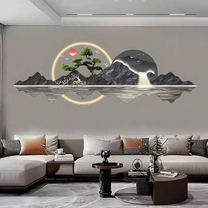Acrylic Carved LED Wall Art – Illuminated Hanging Painting