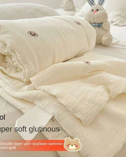 Cooling Lightweight Summer Comfort Quilt for Single Beds - Soft Air-Conditioning Blanket/Duvet