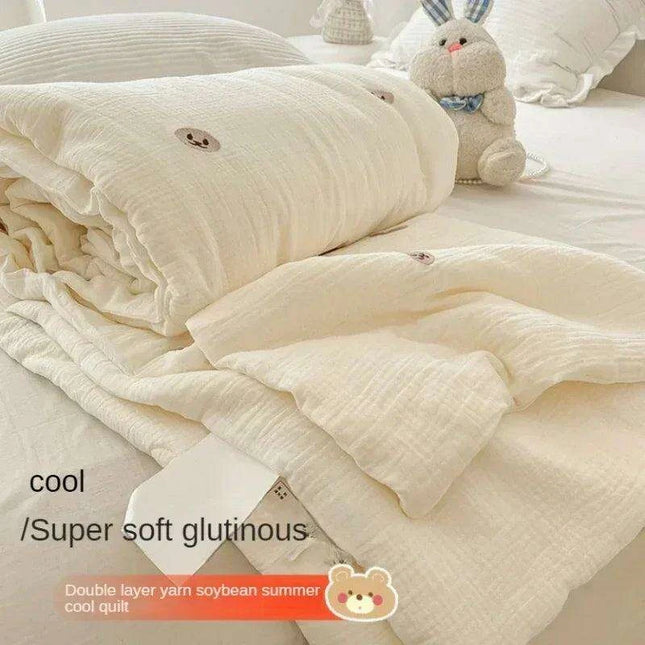 Cooling Lightweight Summer Comfort Quilt for Single Beds - Soft Air-Conditioning Blanket/Duvet