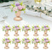 10pcs Creative Golden Flower Trumpet Vases - Wedding Party Centerpieces Holder