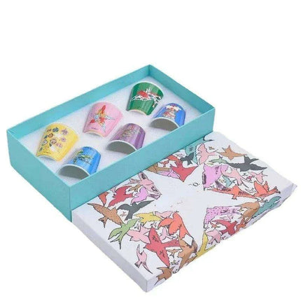 Elegant 6-Piece European Porcelain Coffee Mug Collection