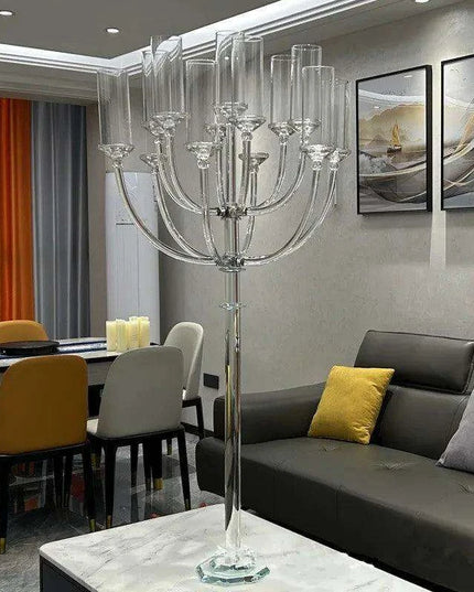 Elegant 13-Arm Crystal Candle Holder