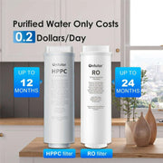 High-Performance 600GPD Alkaline Tankless Reverse Osmosis Water Filter System with Smart TDS Tracking