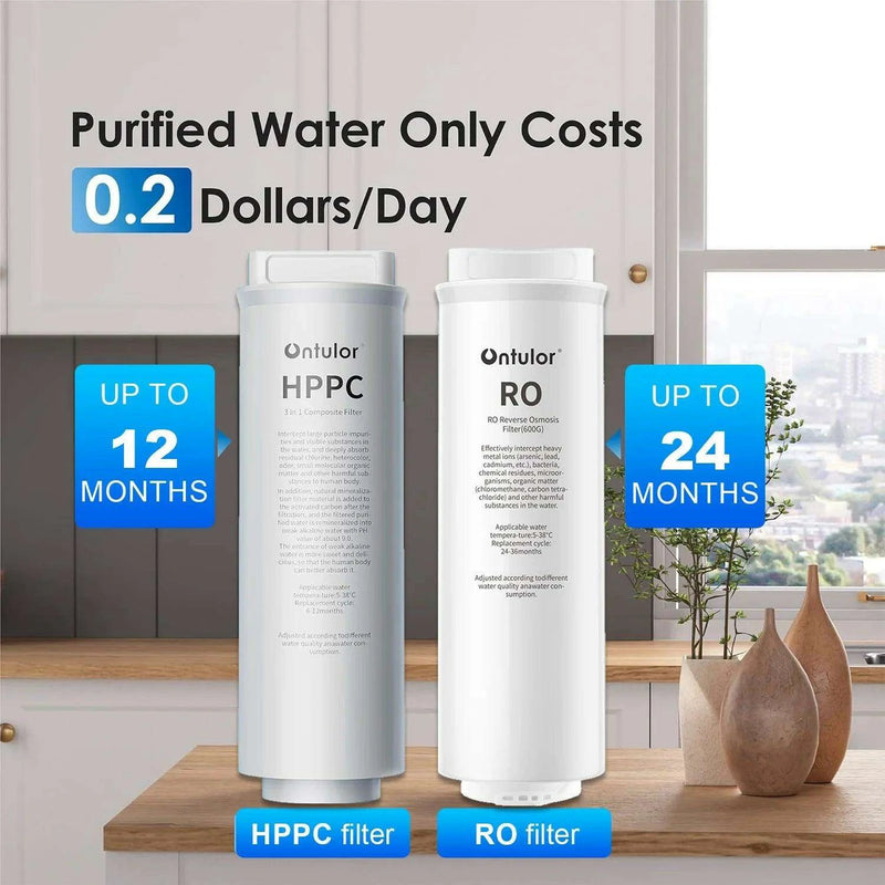 High-Performance 600GPD Alkaline Tankless Reverse Osmosis Water Filter System with Smart TDS Tracking