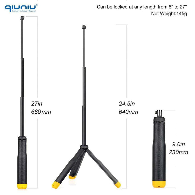 Multi-Functional Floating Action Camera Pole and Tripod Bundle for Water Photography