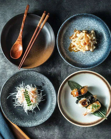 Sleek Japanese-Style Deep Ceramic Serving Bowls for Soups, Salads, and Rice Dishes