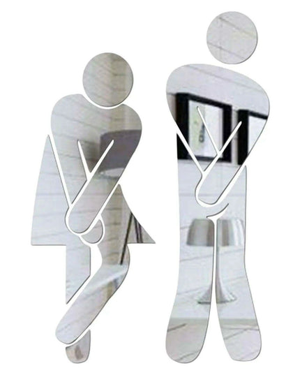 Acrylic Gender-Specific Bathroom Signage Set for Commercial Spaces