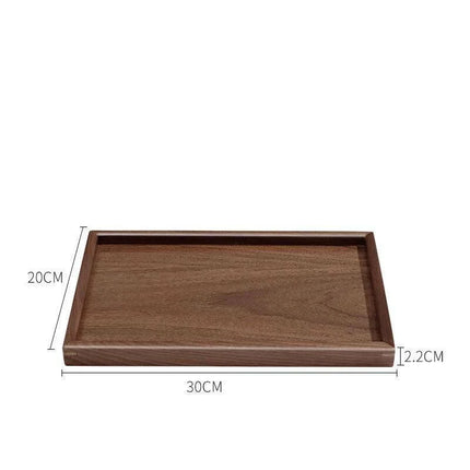 Nordic Elegance Black Walnut Serving Tray - Perfect for Hosting Teas and Fruits