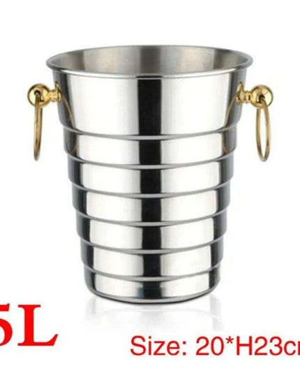 Elegant Stainless Steel Deer Head Beverage Chiller - Premium Ice Bucket