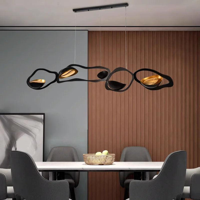 Adjustable Smart LED Pendant Light System with Customizable Lighting Settings for Modern Home and Dining Atmosphere