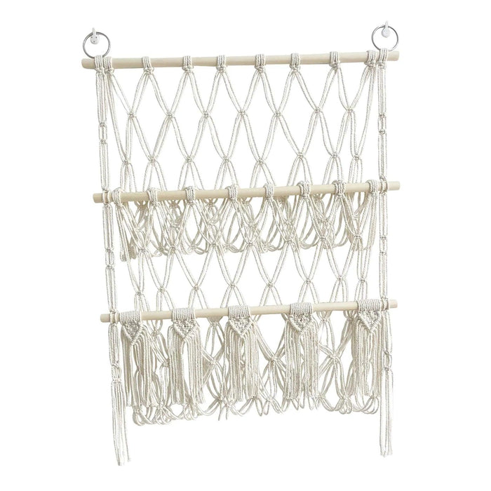 Stylish Bohemian Macrame Toy Storage Hammock with Chic Design