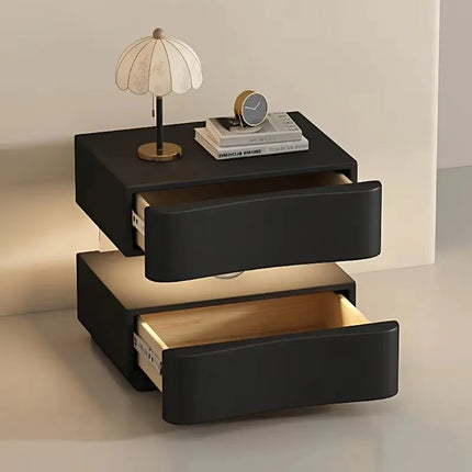 Italian Creative Design Luxury Bedside Table Solid Wood Cream Suspended Night Stand Modern Bedroom Furniture High End Cabinet italian-creative-design-luxury-bedside-table-solid-wood-cream-suspended-night-stand-modern-bedroom-furniture-high-end-cabinet