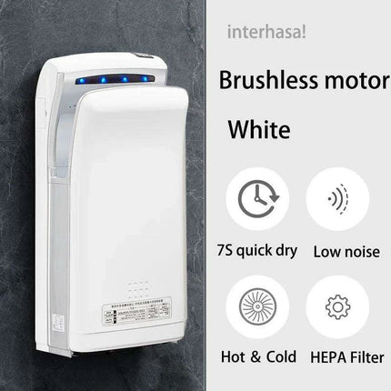 Rapid-Dry 1800W HEPA Commercial Jet Hand Dryer - Ultra-Fast Drying Solution for Restrooms