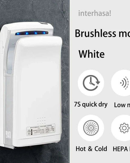 Rapid-Dry 1800W HEPA Commercial Jet Hand Dryer - Ultra-Fast Drying Solution for Restrooms