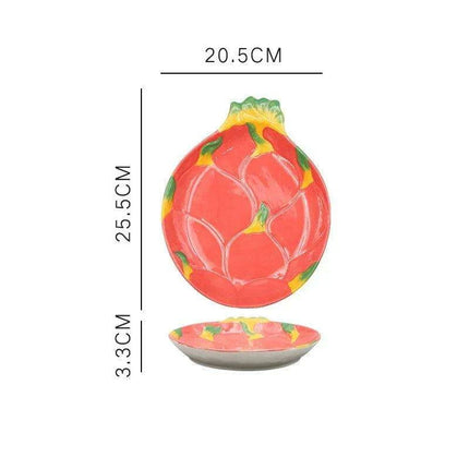 Playful Cartoon Character Ceramic Fruit Plate Collection for Fun Dining