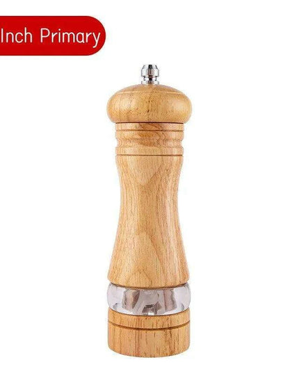 Vintage Handcrafted Wooden Spice Mill Set - 6-Inch Gourmet Salt and Pepper Grinders