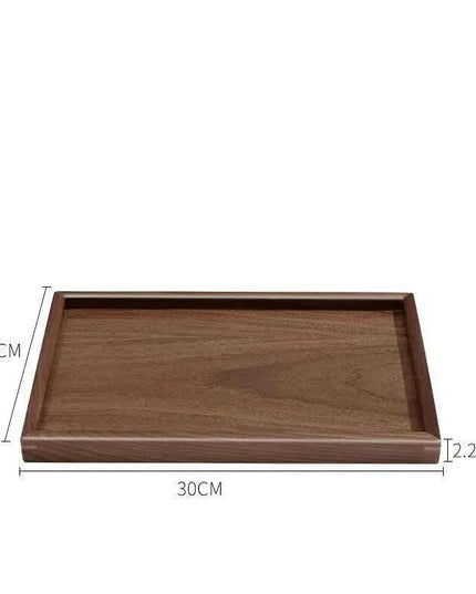 Elegant Japanese Walnut Round Serving Platter for Upscale Events