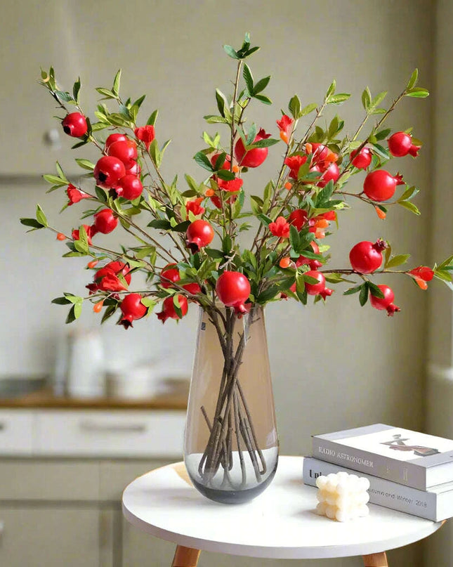 1PC Simulation 5 Heads Pomegranate Fruit