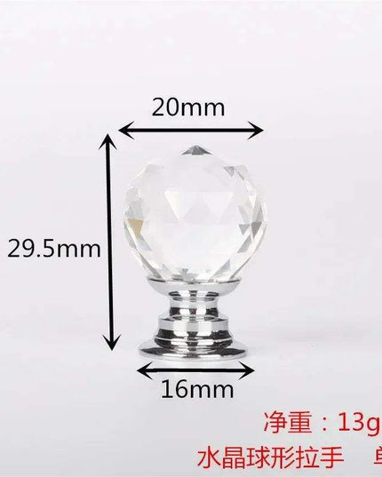 Elegant Clear Crystal Cabinet Knobs - Stylish Drawer Pull Handles with Sturdy Zinc Alloy Base