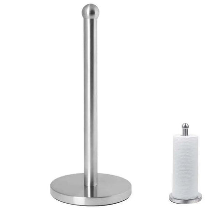 Sleek Stainless Steel Kitchen Roll Holder with Dual Mounting Options