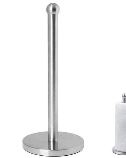 Sleek Stainless Steel Kitchen Roll Holder with Dual Mounting Options