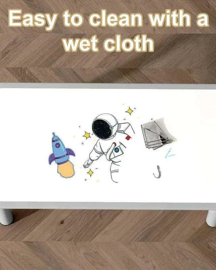 Grey Adjustable Kids' Art Table and Chair Set with 6 Chairs and Creative Doodle Feature