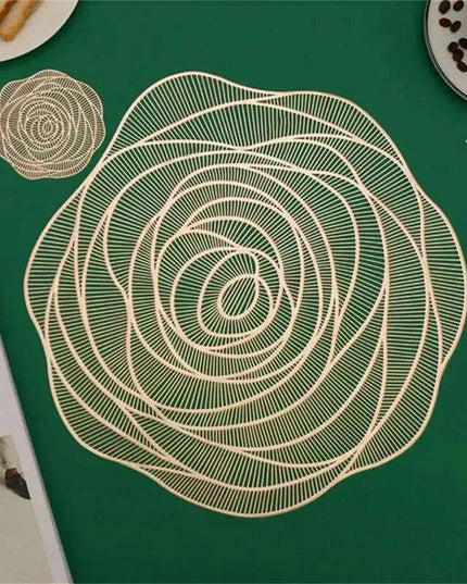 Sophisticated Oval Leather Dining Placemats Set with Heat Resistance and Non-Slip Design - Perfect for Every Meal