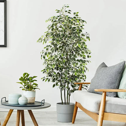 3-6FT Large Artificial Ficus Tree Fake Palm Plants Real Touch Plastic Faux Banyan Tree for Home Garden Shop Party Decor 3-6ft-large-artificial-ficus-tree-fake-palm-plants-real-touch-plastic-faux-banyan-tree-for-home-garden-shop-party-decor