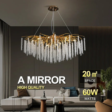 Twinkling Light Crystal LED Ceiling Chandelier - Elegant Pendant Lamp