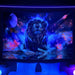 Vibrant Neon Anime Punk Tapestry - Illuminate Your Room with Fluorescent Artistry