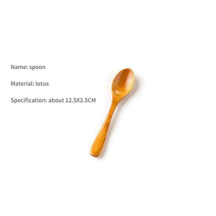 Elegant Japanese Wooden Serving Spoons Set