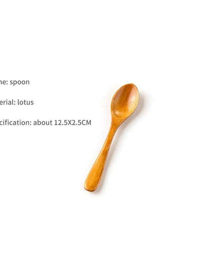 Elegant Japanese Wooden Serving Spoons Set