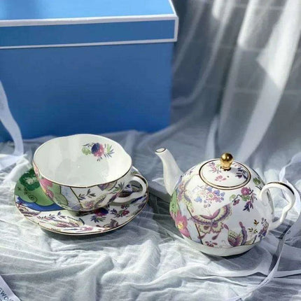 Elegant Butterfly Porcelain Tea and Coffee Set - Perfect for Sophisticated Afternoon Gatherings