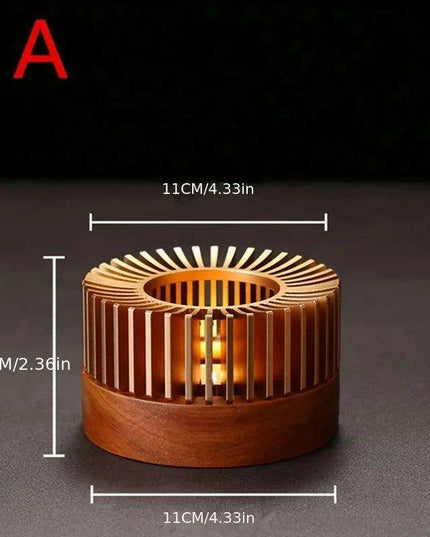Elegant Bamboo Candle Warmer for Authentic Tea Ceremonies