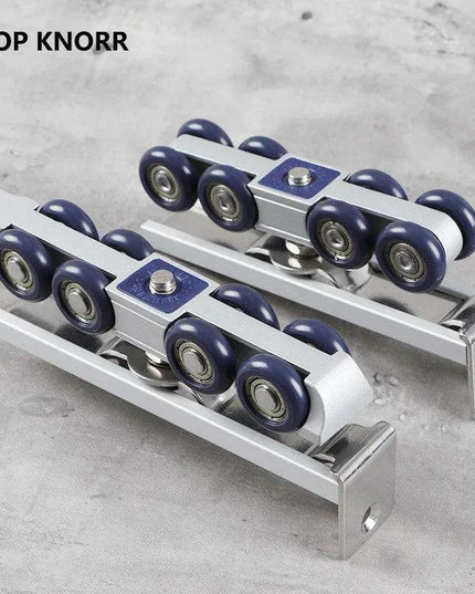 SmoothSlide Premium Sliding Door Hardware Kit for Home Improvement