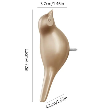 Warm House Cute 3D Bird Wall Hook - Space-saving Resin Hanger