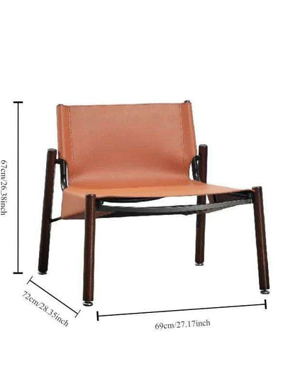 Designer Light Luxury Saddle Leather Lounge Chair