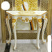 Elegantly Crafted Vintage Wood Half-Moon Console Table